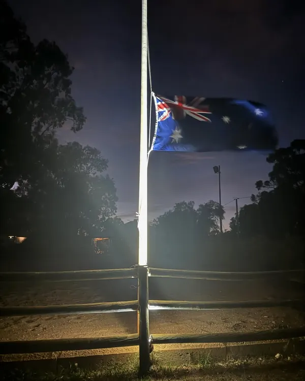 Dawn service here at the farm.  Lest We Forget#settlersrestfarmstay #cityofswan @theswanvalley #westernaustraliatourism #swanvalley